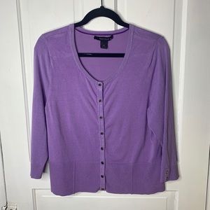 White House Black Market Purple Cardigan